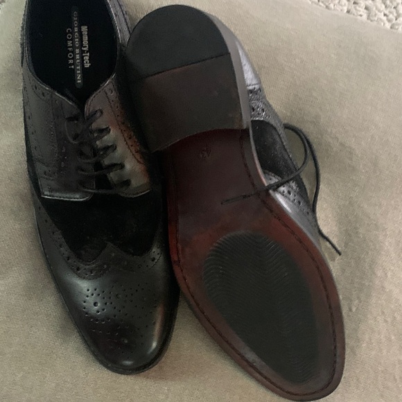 Giorgio Brutini Black Leather & Suede Wingtip Oxfords main image 4